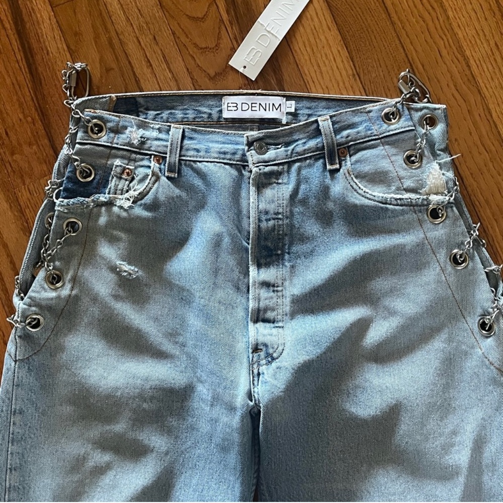 EB denim vintage chain boyfriend jean